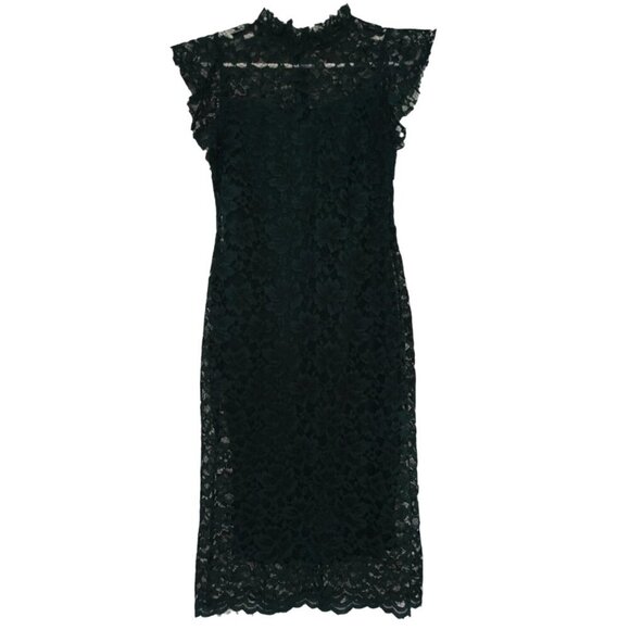 En Focus Studio Short dress with green lace overlay , size 6, NWT - Picture 5 of 8